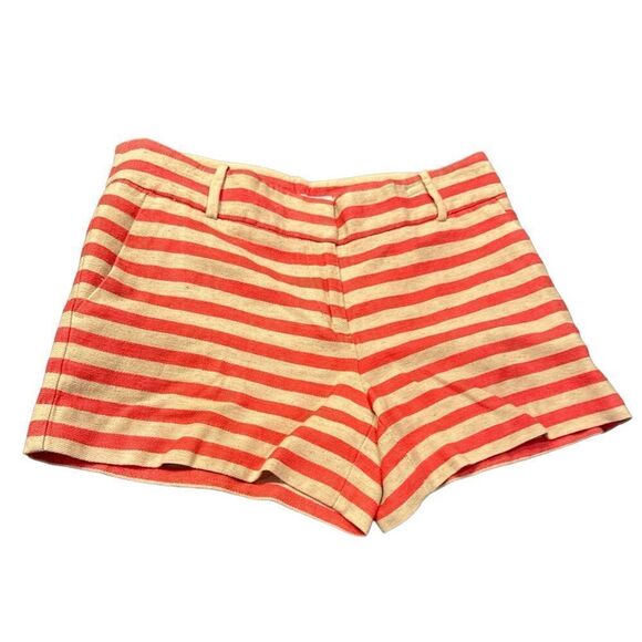 Loft Striped Shorts  Size 2 Flat Front - Picture 1 of 6